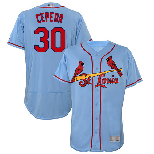 Cardinals #30 Orlando Cepeda Light Blue Flexbase Authentic Collection Stitched MLB Jersey