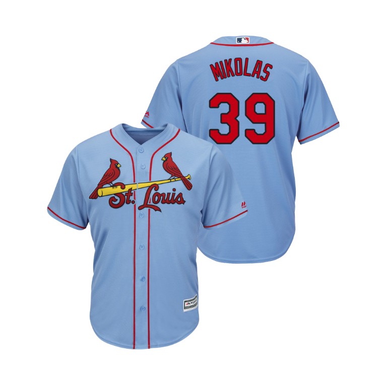 Cardinals #39 Miles Mikolas Horizon Blue Alternate 2019 Cool Base Stitched MLB Jersey