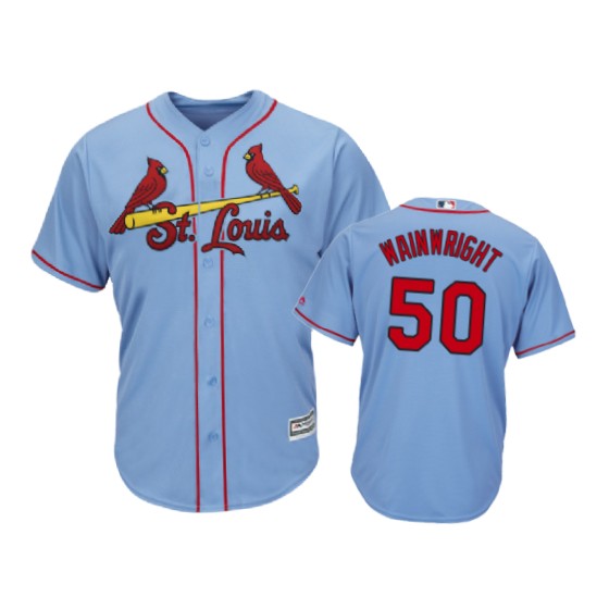 Cardinals #50 Adam Wainwright Horizon Blue Alternate 2019 Cool Base Stitched MLB Jersey