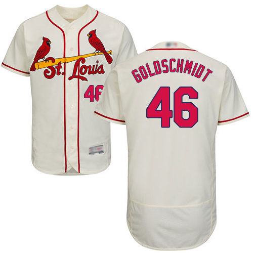 Cardinals #46 Paul Goldschmidt Cream Flexbase Authentic Collection Stitched MLB Jersey