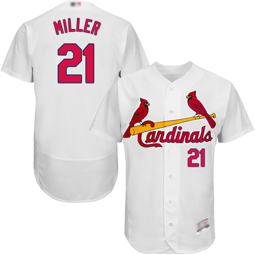 Cardinals #21 Andrew Miller White Flexbase Authentic Collection Stitched MLB Jersey