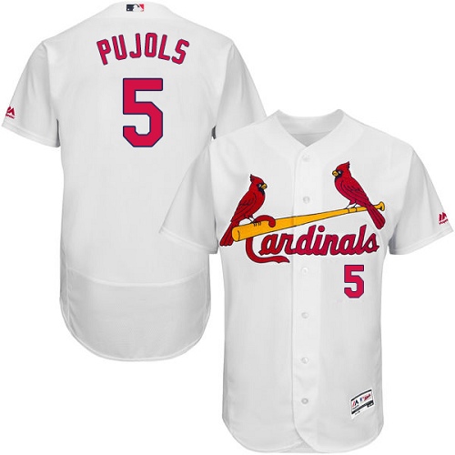 Cardinals #5 Albert Pujols White Flexbase Authentic Collection Stitched MLB Jersey