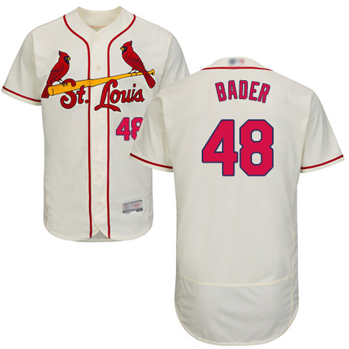 Cardinals #48 Harrison Bader Cream Flexbase Authentic Collection Stitched MLB Jersey