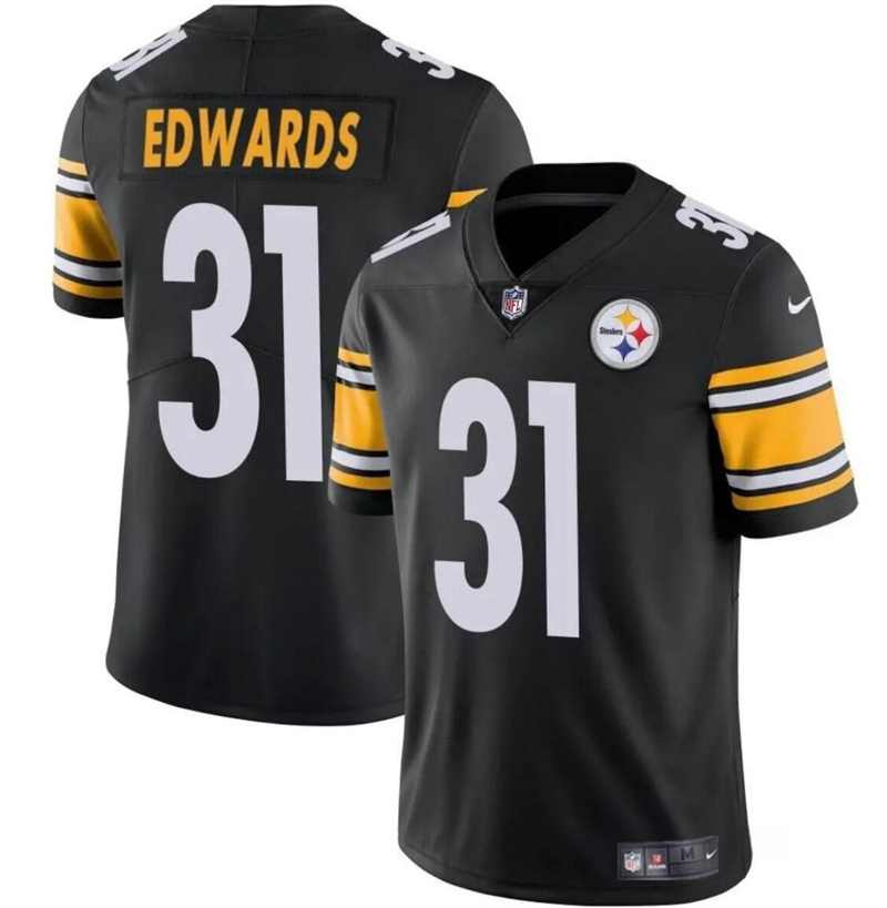 Men's Pittsburgh Steelers #31 Daijun Edwards Black Vapor Untouchable Limited Stitched Jersey Men's Pittsburgh Steelers #31 Daijun Edwards Black Vapor Untouchable Limited Stitched Jersey