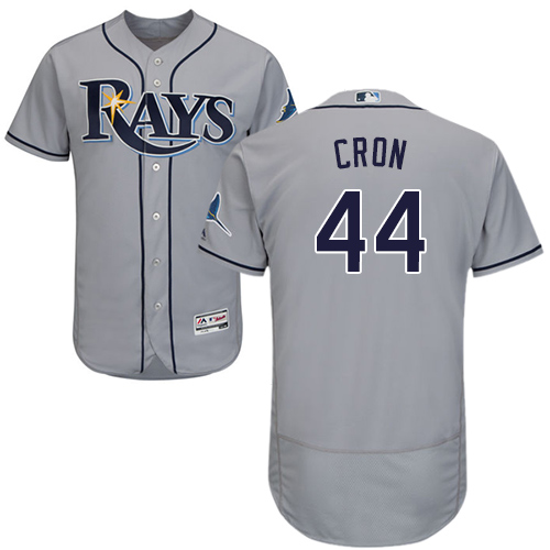 Rays #44 CJ Cron Grey Flexbase Authentic Collection Stitched MLB Jersey