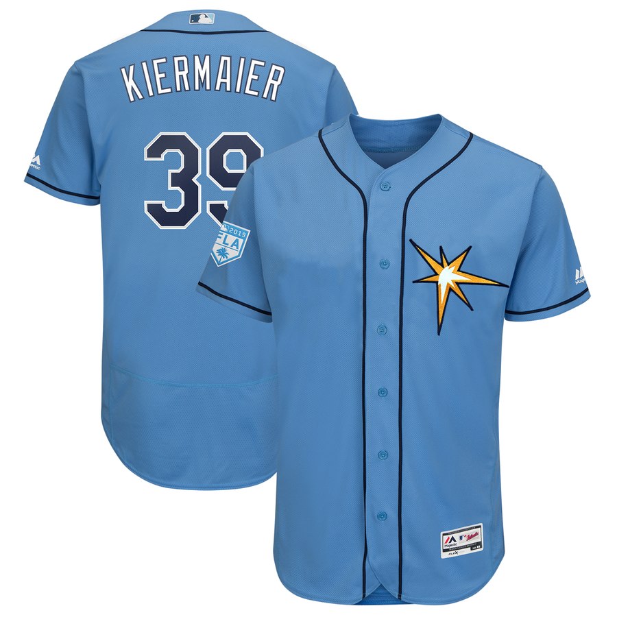 Rays #39 Kevin Kiermaier Light Blue 2019 Spring Training Flex Base Stitched MLB Jersey