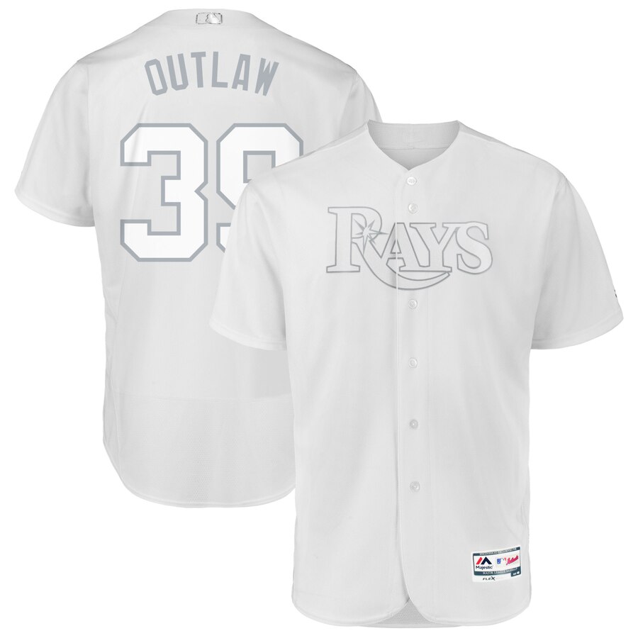 Tampa Bay Rays #39 Kevin Kiermaier Outlaw Majestic 2019 Players' Weekend Flex Base Authentic Player Jersey White