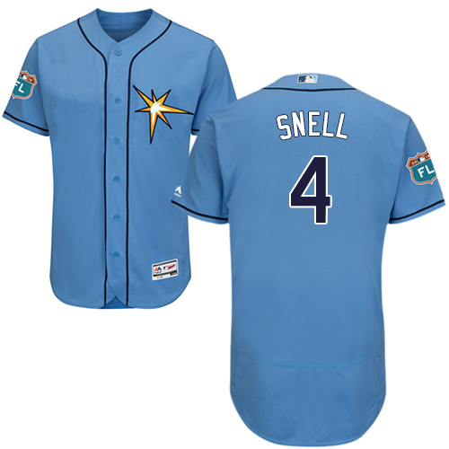 Rays #4 Blake Snell Light Blue Flexbase Authentic Collection Stitched MLB Jersey