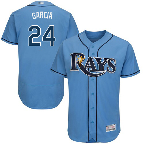Rays #24 Avisail Garcia Light Blue Flexbase Authentic Collection Stitched MLB Jersey