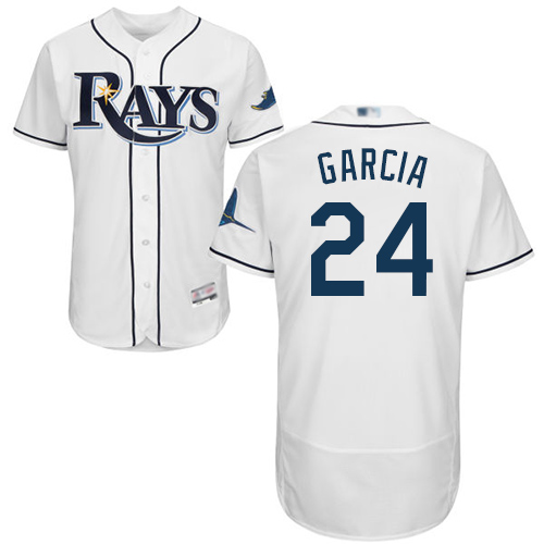 Rays #24 Avisail Garcia White Flexbase Authentic Collection Stitched MLB Jersey