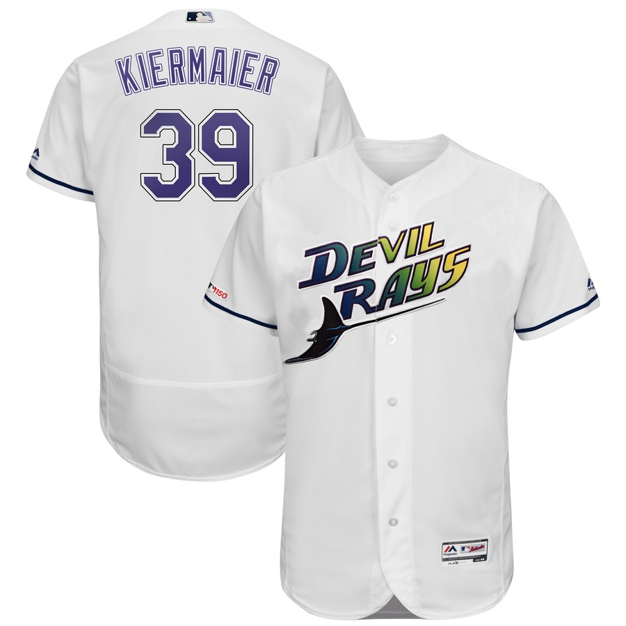 Tampa Bay Rays #39 Kevin Kiermaier Majestic Turn Back The Clock Home Flex Base Authentic Collection Player Jersey White