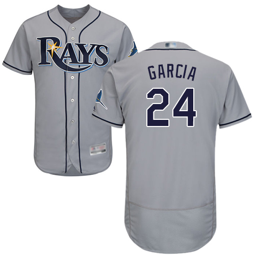 Rays #24 Avisail Garcia Grey Flexbase Authentic Collection Stitched MLB Jersey