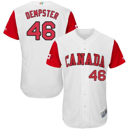 Team Canada #46 Ryan Dempster White 2017 World MLB Classic Authentic Stitched MLB Jersey Team Canada #46 Ryan Dempster White 2017 World MLB Classic Authentic Stitched MLB Jersey