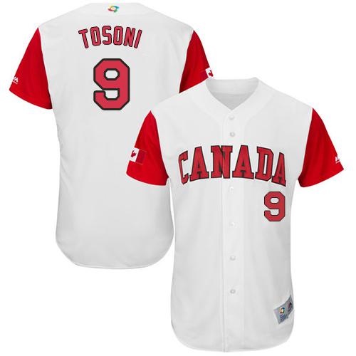 Team Canada #9 Rene Tosoni White 2017 World MLB Classic Authentic Stitched MLB Jersey Team Canada #9 Rene Tosoni White 2017 World MLB Classic Authentic Stitched MLB Jersey