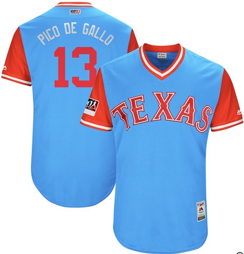 Rangers #13 Joey Gallo Light Blue "Pico de Gallo" Players Weekend Authentic Stitched MLB Jersey