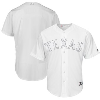 Texas Rangers Blank Majestic 2019 Players' Weekend Cool Base Team Jersey White