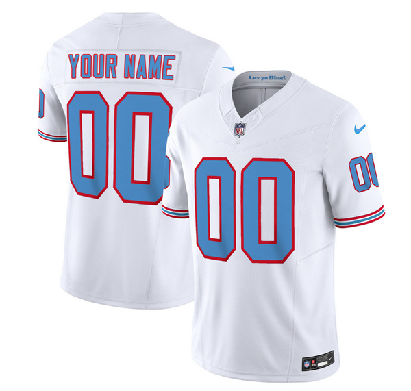 Men's Tennessee Titans Active Player Custom White 2023 F.U.S.E. Vapor Limited Throwback Stitched Football Jersey Men's Tennessee Titans Active Player Custom White 2023 F.U.S.E. Vapor Limited Throwback Stitched Football Jersey