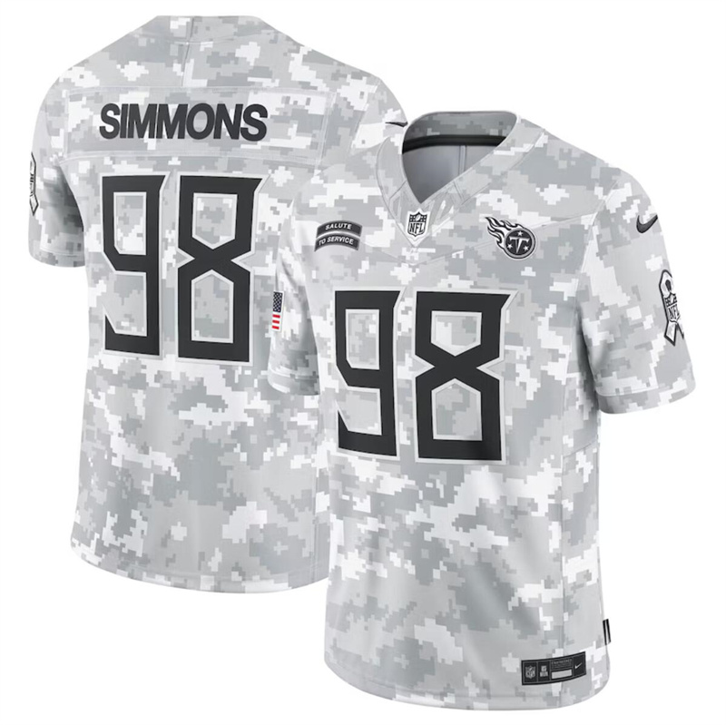 Men's Tennessee Titans #98 Jeffery Simmons 2024 F.U.S.E Arctic Camo Salute to Service Limited Stitched Football Jersey Men's Tennessee Titans #98 Jeffery Simmons 2024 F.U.S.E Arctic Camo Salute to Service Limited Stitched Football Jersey