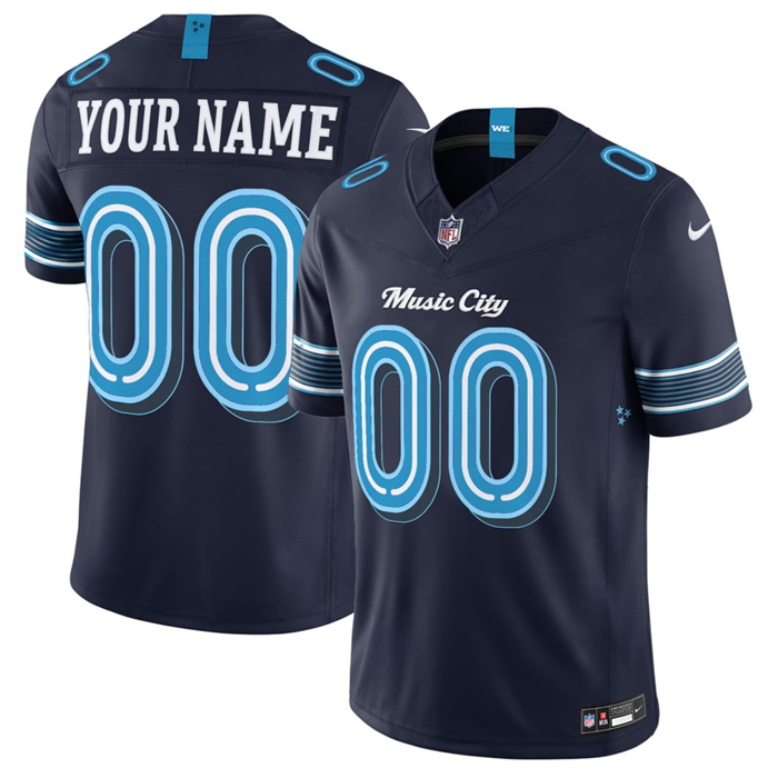 Women's Tennessee Titans Custom Navy 2026 F.U.S.E. 'Music City' Rivalries Collection Limited Stitched Football Jersey(Run Small)