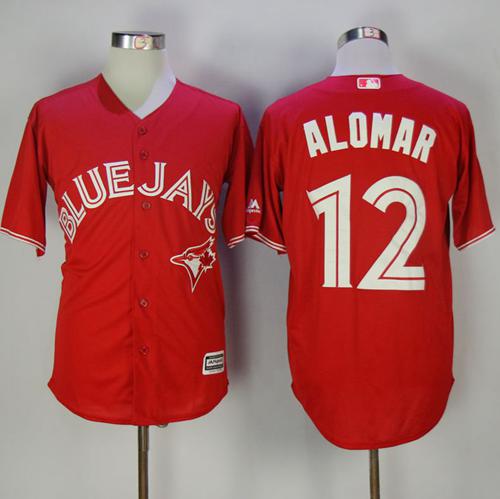 Blue Jays #12 Roberto Alomar Red New Cool Base Canada Day Stitched MLB Jersey Blue Jays #12 Roberto Alomar Red New Cool Base Canada Day Stitched MLB Jersey