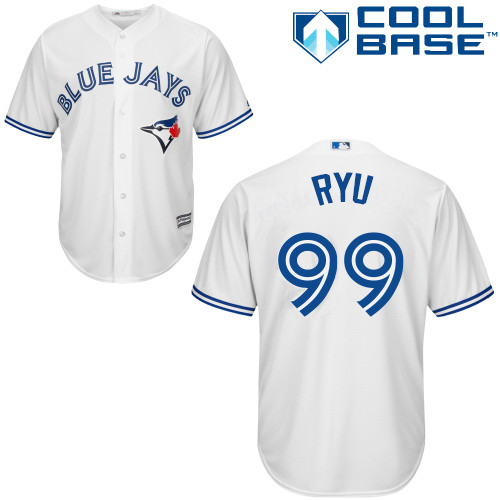 Blue Jays #99 Hyun-Jin Ryu White New Cool Base Stitched MLB Jersey Blue Jays #99 Hyun-Jin Ryu White New Cool Base Stitched MLB Jersey