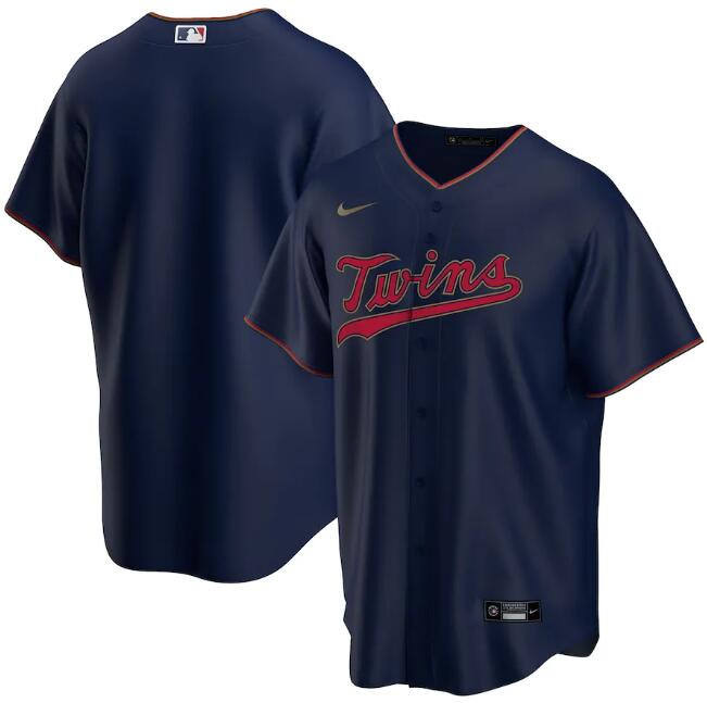 Men's Minnesota Twins Navy MLB Cool Base Stitched Jersey