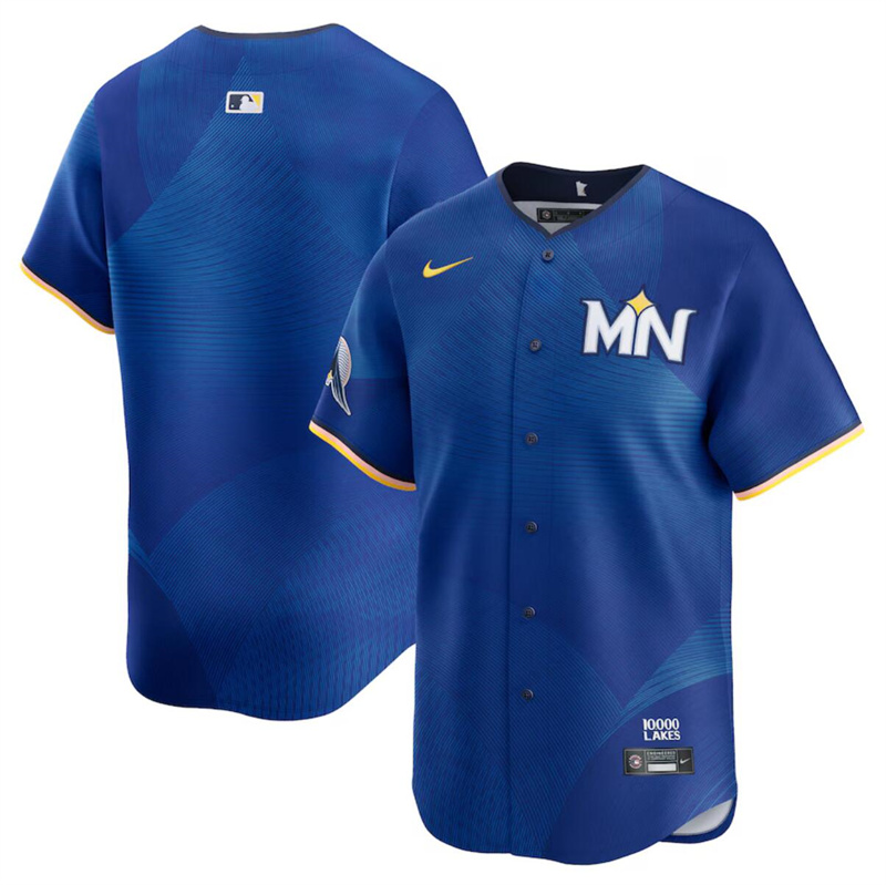 Men's Minnesota Twins Blank Royal 2024 City Connect Limited Stitched Baseball Jersey