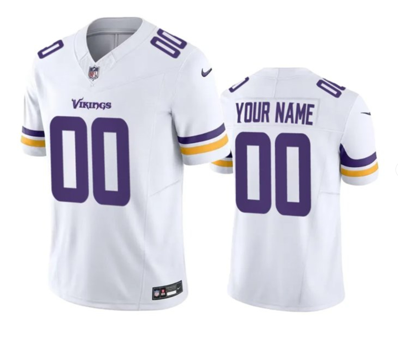 Women's Minnesota Vikings Active Player Custom White 2023 F.U.S.E. Vapor Limited Stitched Football Jersey