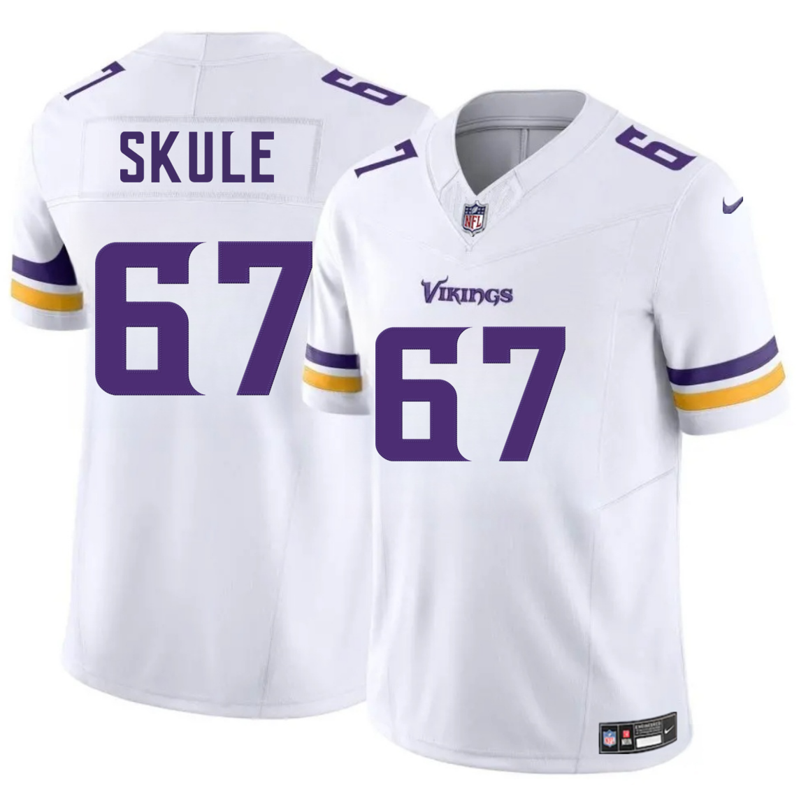 Men's Minnesota Vikings #67 Justin Skule White 2025 F.U.S.E. Vapor Untouchable Limited Stitched Jersey Men's Minnesota Vikings #67 Justin Skule White 2025 F.U.S.E. Vapor Untouchable Limited Stitched Jersey