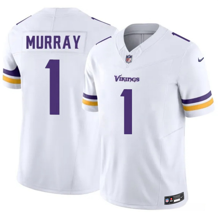 Men's Minnesota Vikings #1 Kyler Murray White 2026 F.U.S.E. Vapor Untouchable Limited Stitched Jersey