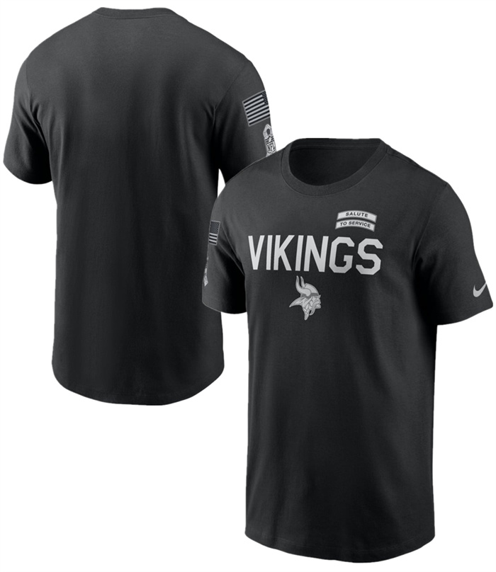 Men's Minnesota Vikings Black 2026 Salute to Service Sideline Dri-FIT T-Shirt