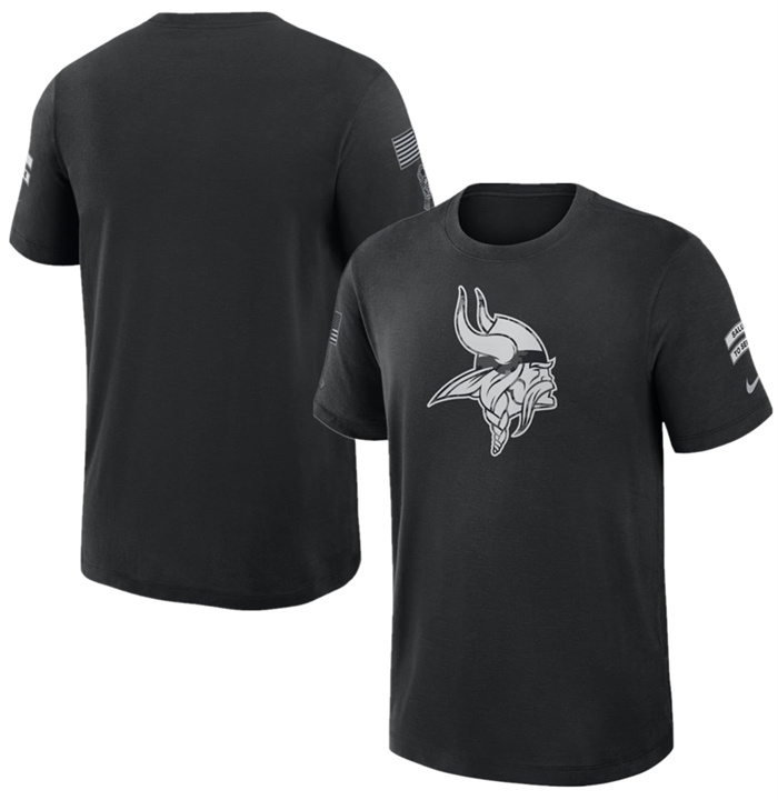 Men's Minnesota Vikings Black 2026 Salute to Service Sideline Dri-FIT T-Shirt