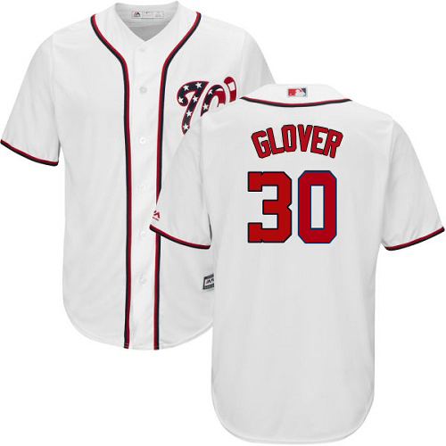 Nationals #30 Koda Glover White New Cool Base Stitched MLB Jersey
