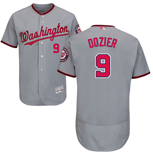 Nationals #9 Brian Dozier Grey Flexbase Authentic Collection Stitched MLB Jersey