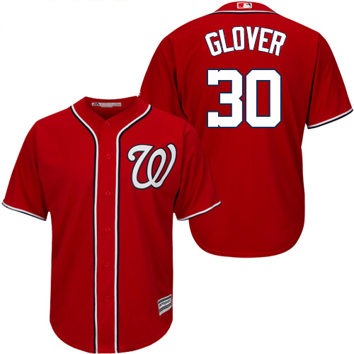 Nationals #30 Koda Glover Red New Cool Base Stitched MLB Jersey