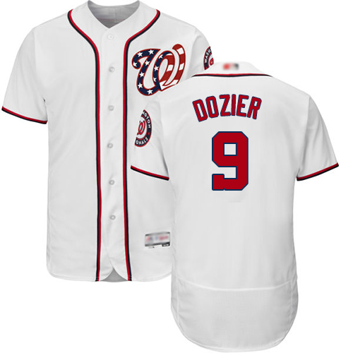 Nationals #9 Brian Dozier White Flexbase Authentic Collection Stitched MLB Jersey