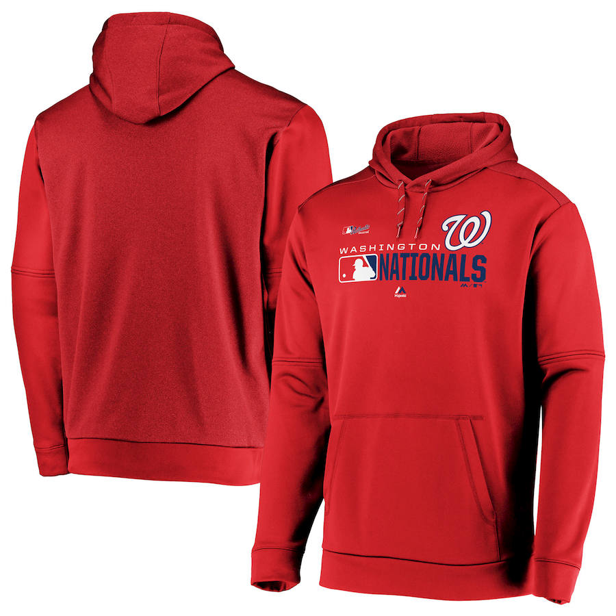 Washington Nationals Majestic Authentic Collection Team Distinction Pullover Hoodie Red