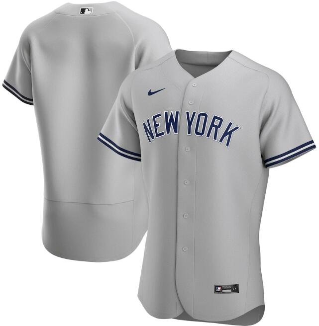 Men's New York Yankees Grey MLB Flex Base Stitched Jersey
