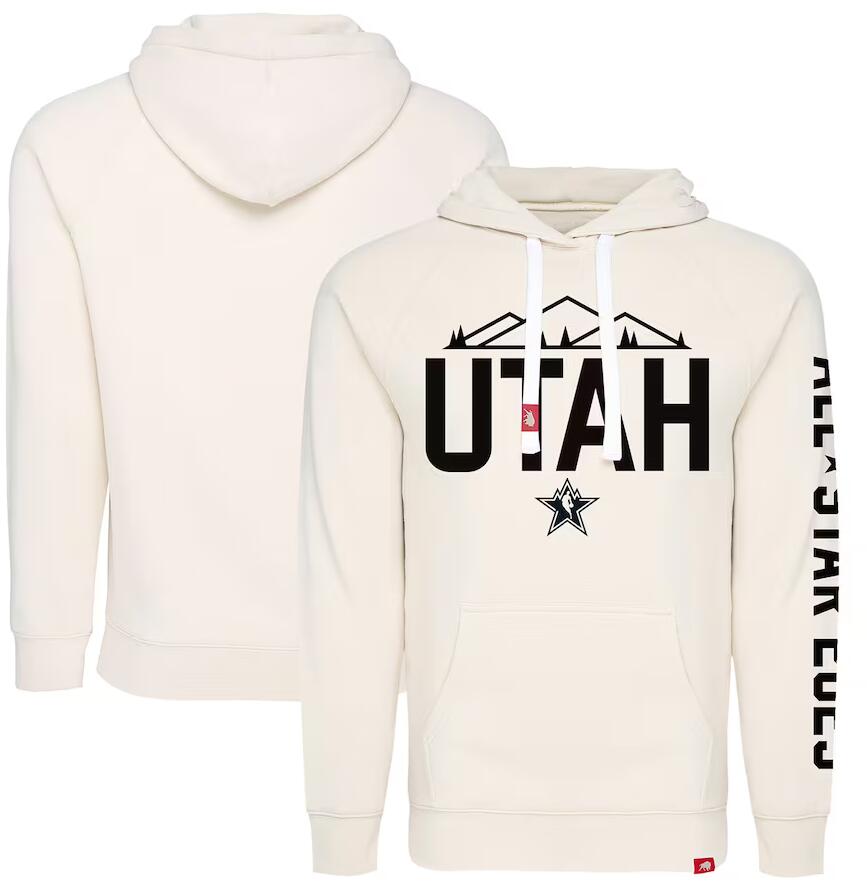 Men's Unisex Sportiqe Cream 2023 NBA All-Star Game Tri-Blend Olsen Premium Pullover Hoodie