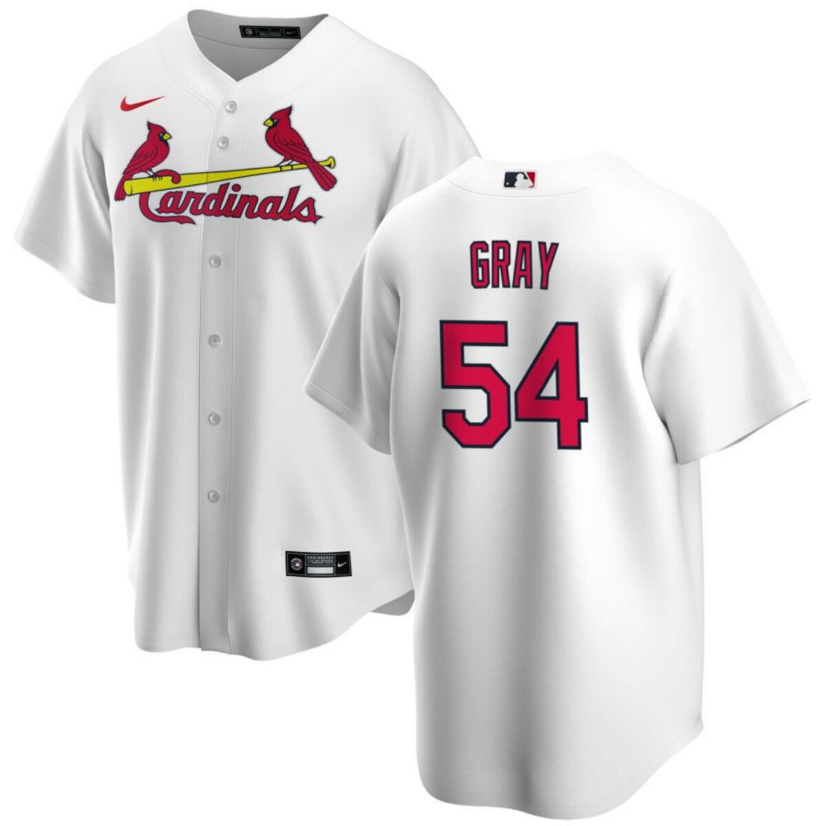 Men's St. Louis Cardinals #54 Sonny Gray Stitched White Cool Base Baseball Jersey