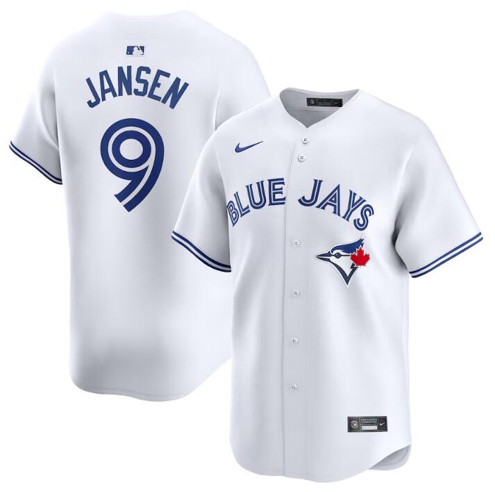 Men's Toronto Blue Jays #9 Danny Jansen White 2024 Home Limited Stitched Jersey