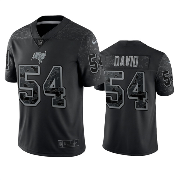 Men's Tampa Bay Buccaneers #54 Lavonte David Black Reflective Limited Stitched Jersey Men's Tampa Bay Buccaneers #54 Lavonte David Black Reflective Limited Stitched Jersey