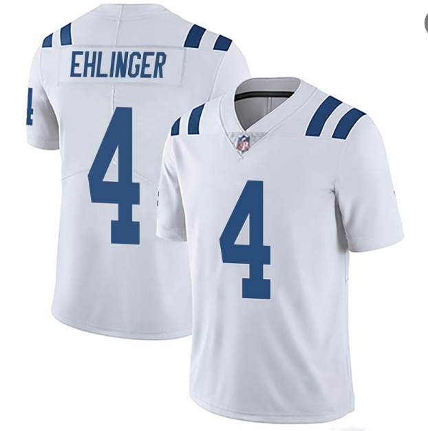 Men's Indianapolis Colts #4 Sam Ehlinger White Stitched Jersey Men's Indianapolis Colts #4 Sam Ehlinger White Stitched Jersey