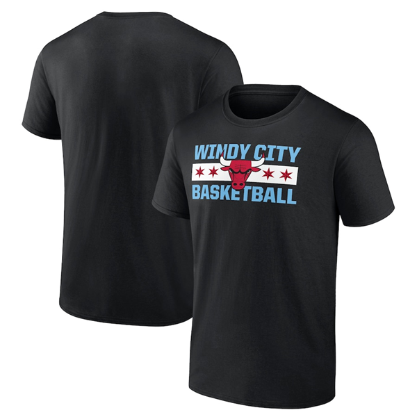 Men's Chicago Bulls Black Basketball T-Shirt Men's Chicago Bulls Black Basketball T-Shirt