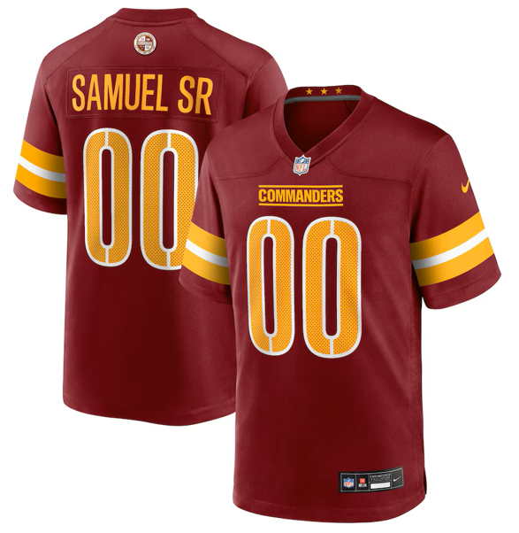 Men's Washington Commanders Custom Red 2024 F.U.S.E. Vapor Limited Stitched Football Jersey