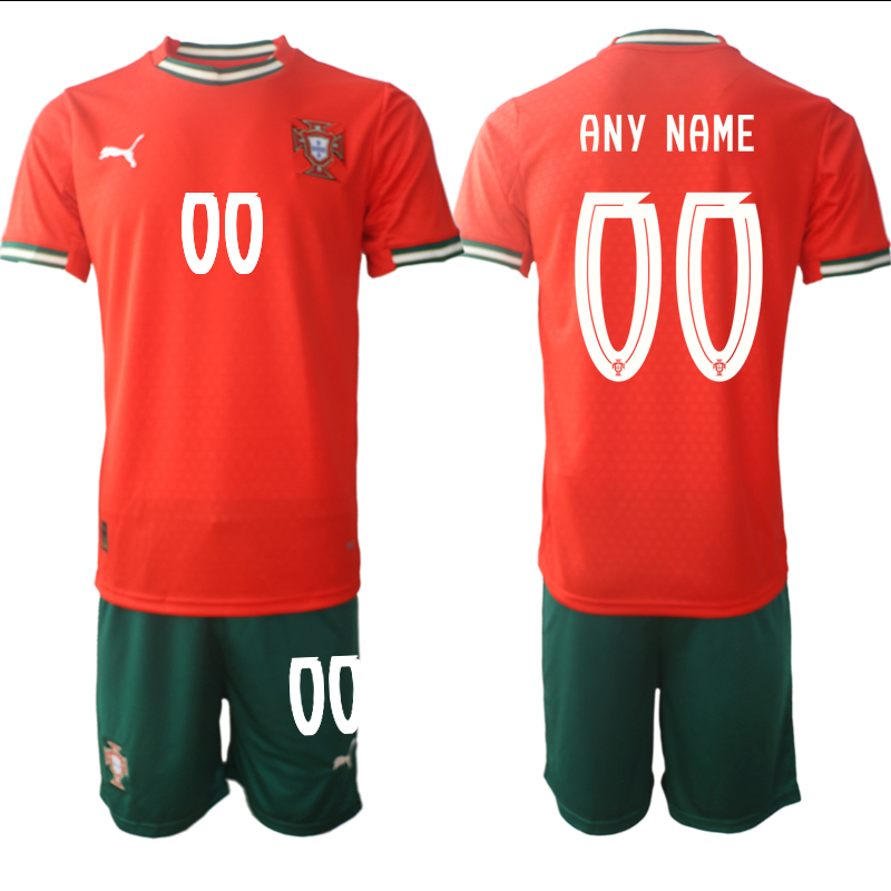 Men's Portugal Team Custom 2025 Red Home Soccer Jersey Suit Men's Portugal Team Custom 2025 Red Home Soccer Jersey Suit