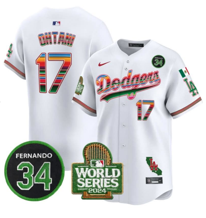 Men's Los Angeles Dodgers ACTIVE PLAYER Custom Mexico 2024 World Series Vapor Premier Limited Jersey