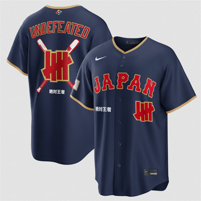 Men's Japan Baseball x Undefeated Navy 2026 World Baseball Classic Stadium Stitched Jersey Men's Japan Baseball x Undefeated Navy 2026 World Baseball Classic Stadium Stitched Jersey
