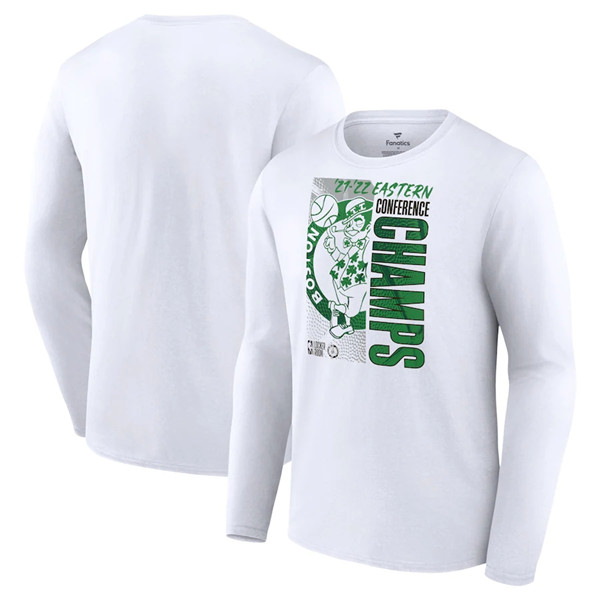 Men's Boston Celtics 2022 White Eastern Conference Champions Long Sleeve Locker Room T-Shirt