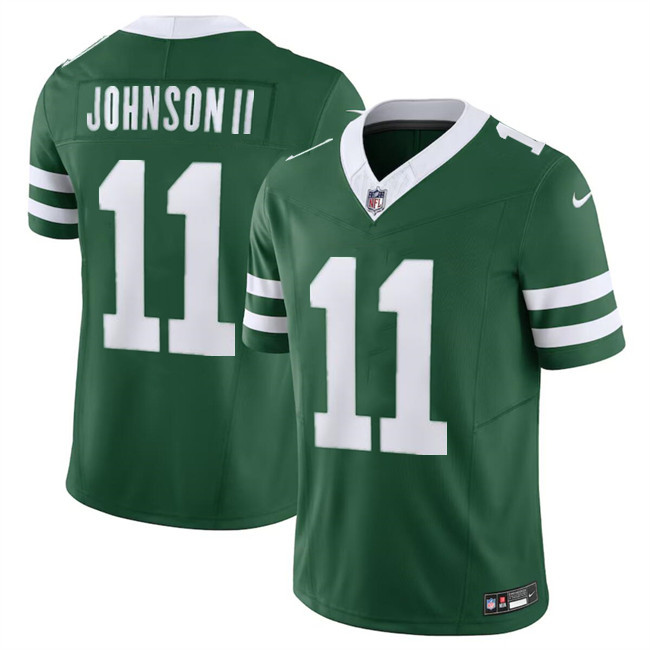 Men's New York Jets #11 Jermaine Johnson Green 2023 F.U.S.E Throwback Limited Stitched Jersey